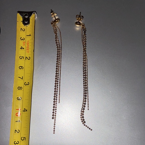 Lisa Robertson Bronze Gold Long Beaded Earrings - Picture 11 of 13